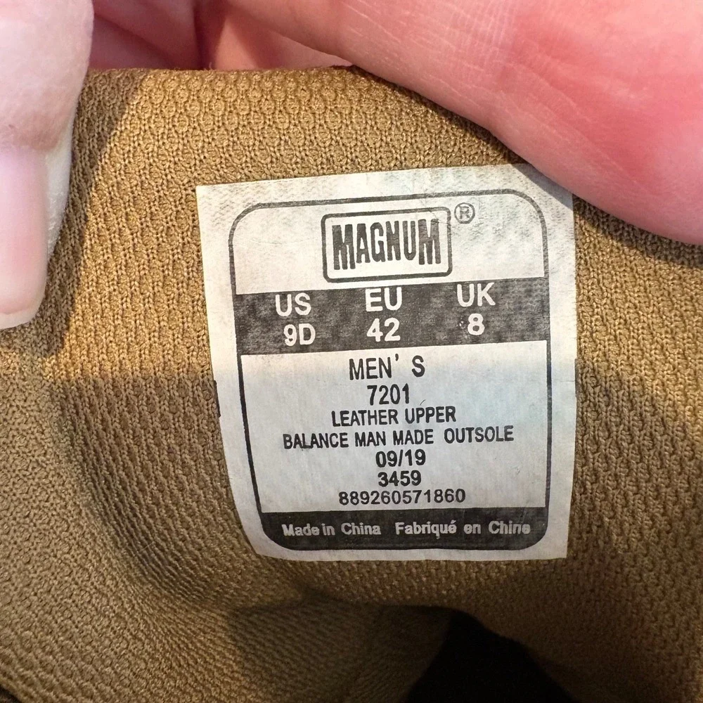 Magnum Response 8.0 7201 Men's Tactical Military Duty Work Boots Side Zip Tan 9D